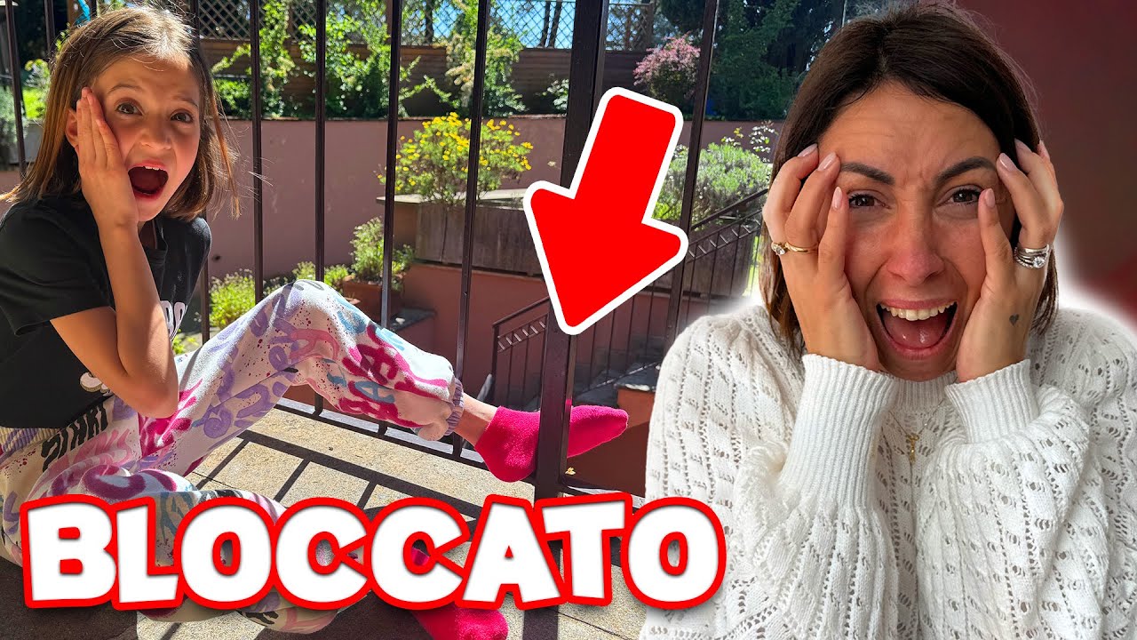 FIGLIACHIARA CADE E SI INCASTRA IL PIEDE NELLA RINGHIERA! MAMMAGIULIA E' PREOCCUPATA!!