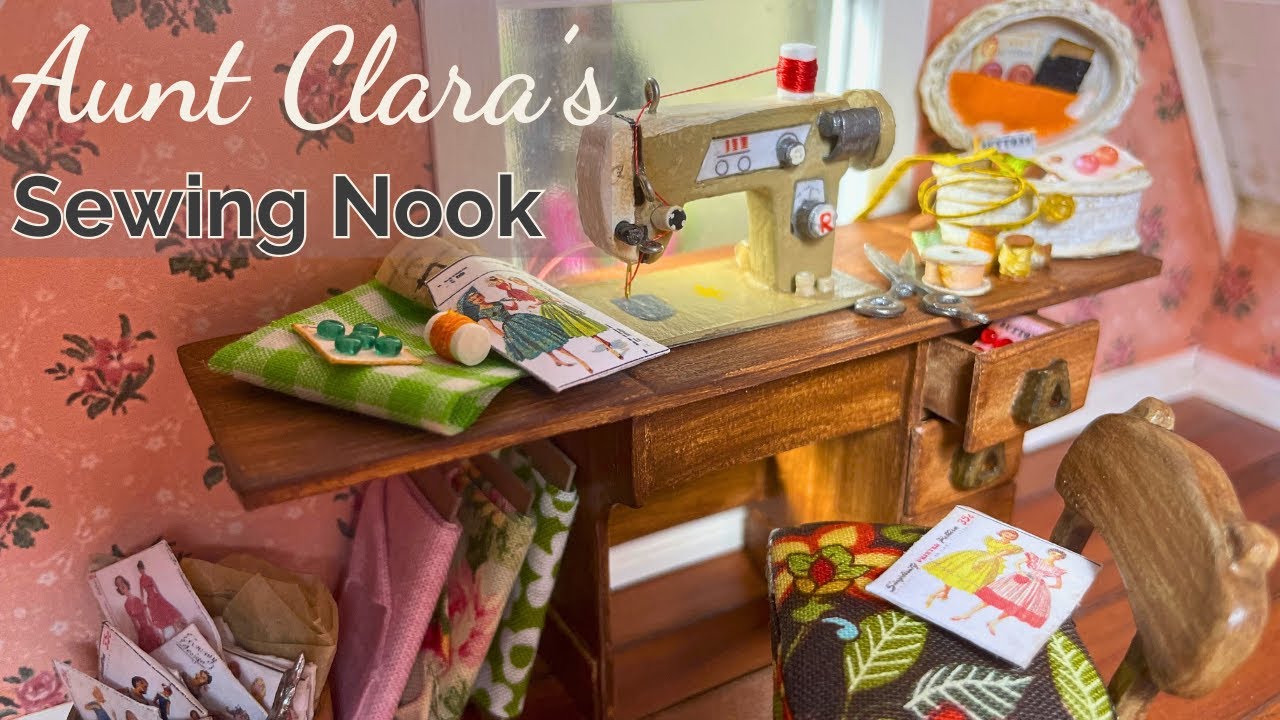 Making Aunt Clara's Miniature 1960s Sewing Machine & Cabinet