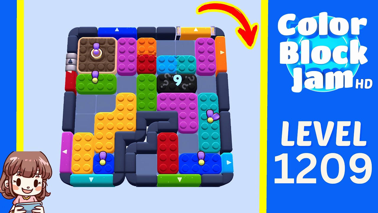 Color Block Jam Level 1209 Solution Walkthrough