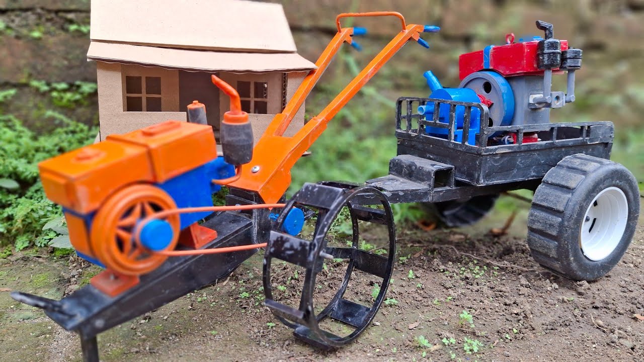 Traktor sawah menuju lahan terguling || traktor membajak terguling juga @Tractor2482diesel air sawah