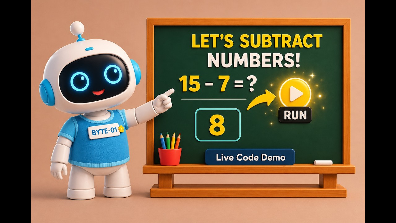 Learn Subtraction with Code – Live Demo for Kids! 🤖➖💻