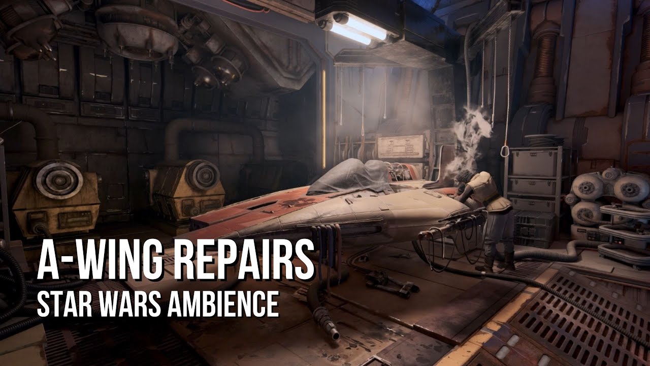 Rebel A-Wing Repairs | Star Wars Ambience | Industrial Sounds, Chatter, Distant Raid