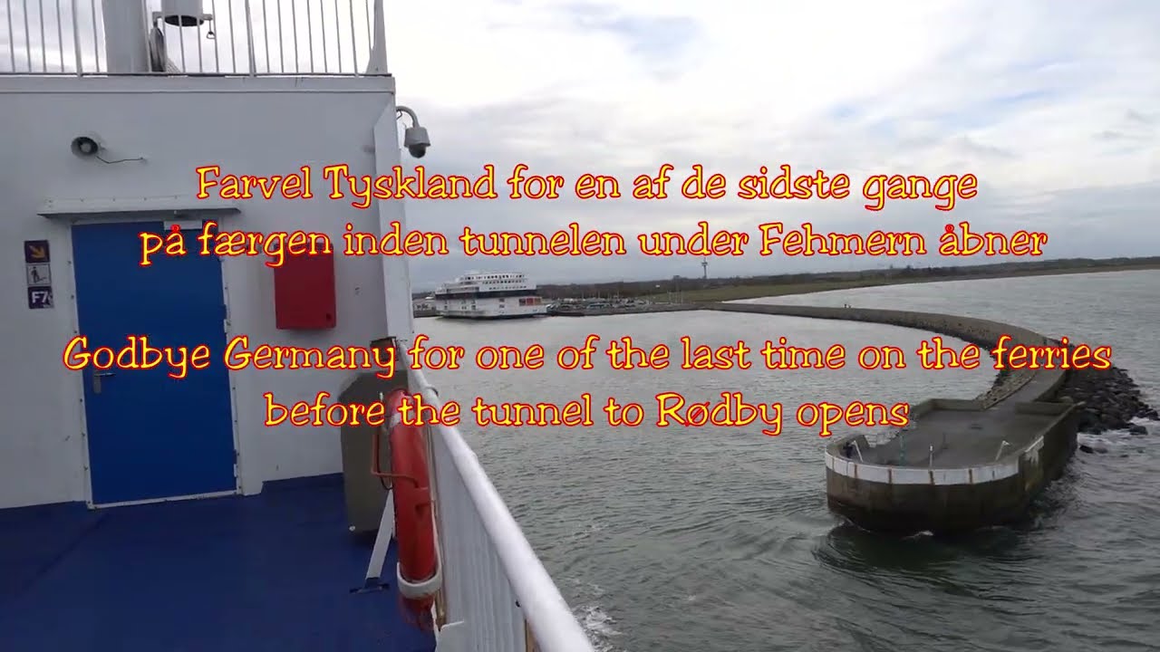 Afgang fra Puttgarden med Scandlines M/F Schleswig Holstein. Driving onboard the ferry, Nov 2025