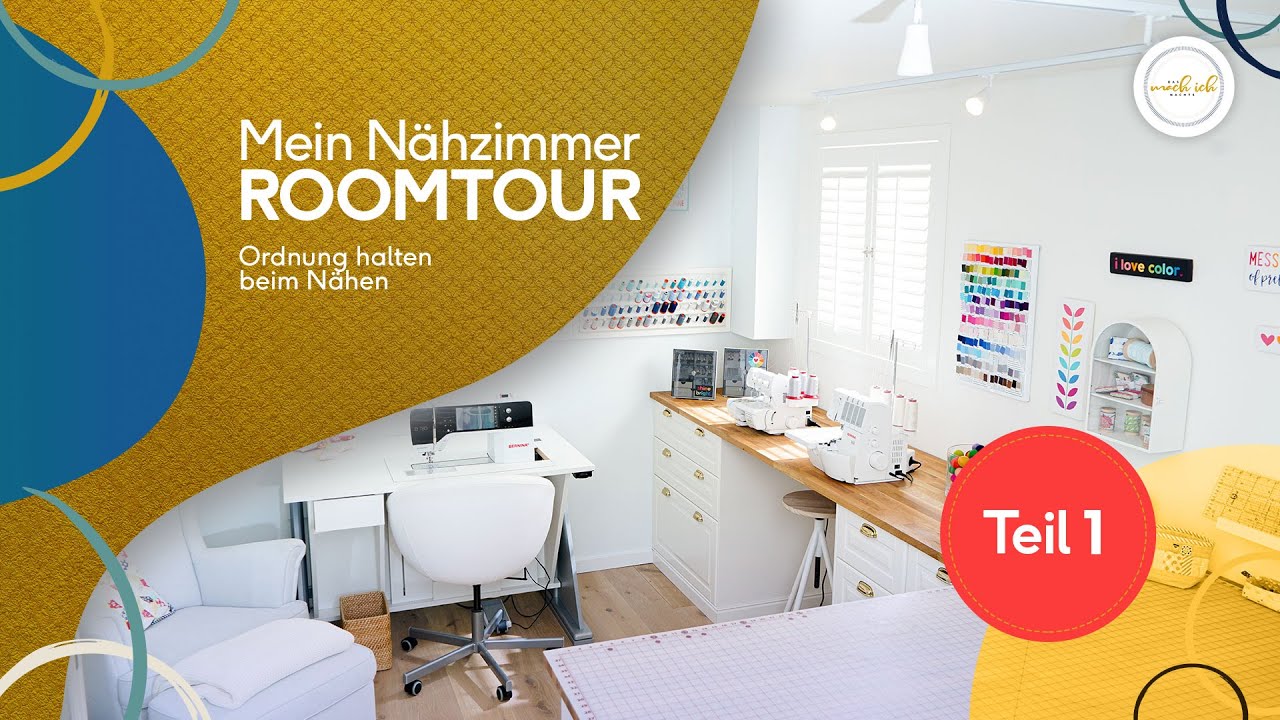Nähzimmer Roomtour - Teil 1 -  Einrichten, Organisieren und Ordnung halten mit IKEA Küchenmöbeln