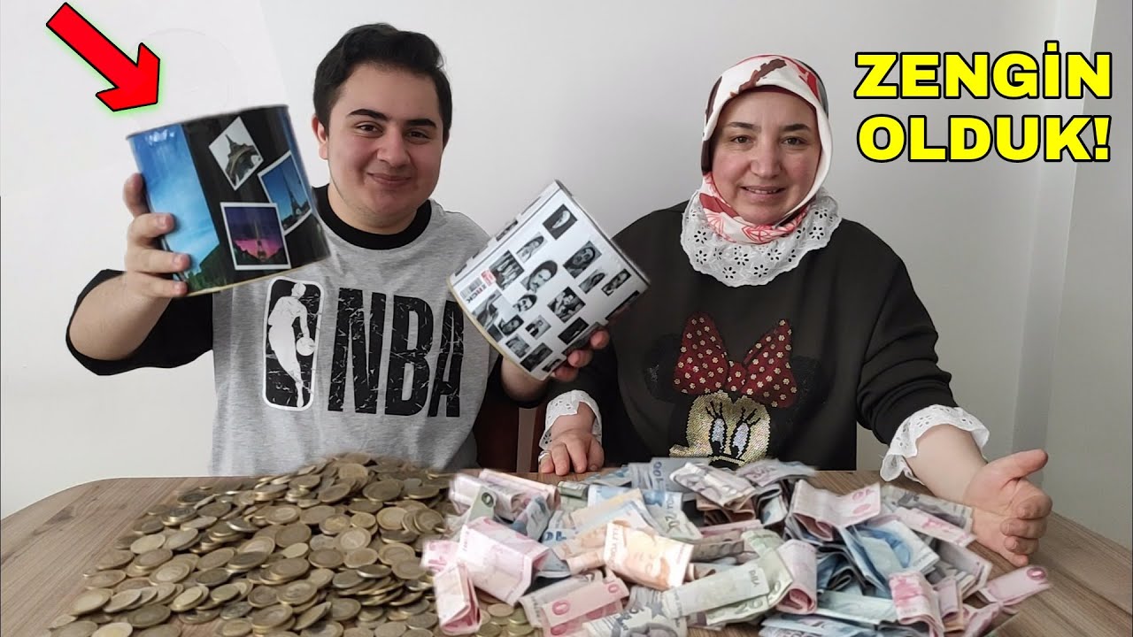 1 YILLIK KUMBARALARIMIZI PATLATTIK! ZENGİN OLDUK