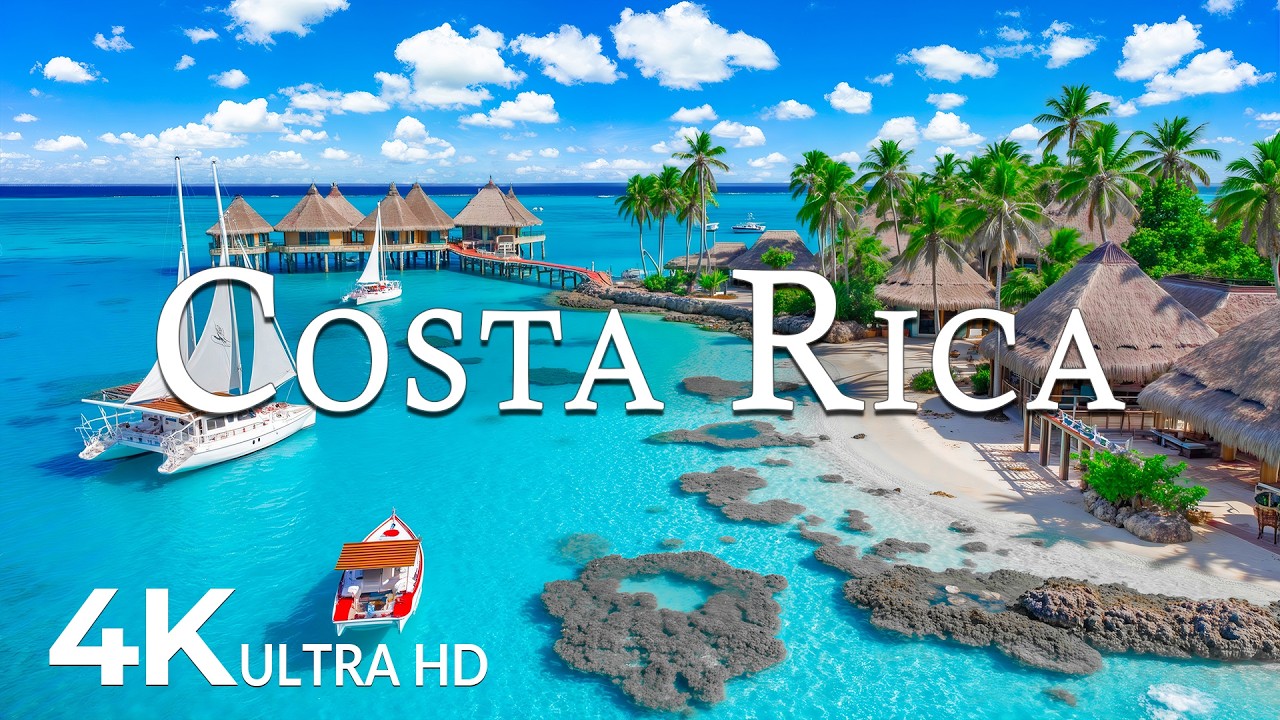 FLYING OVER COSTA RICA (4K UHD) &ndash; Soothing Music Along With Beautiful Nature Video - 4K Video UHD