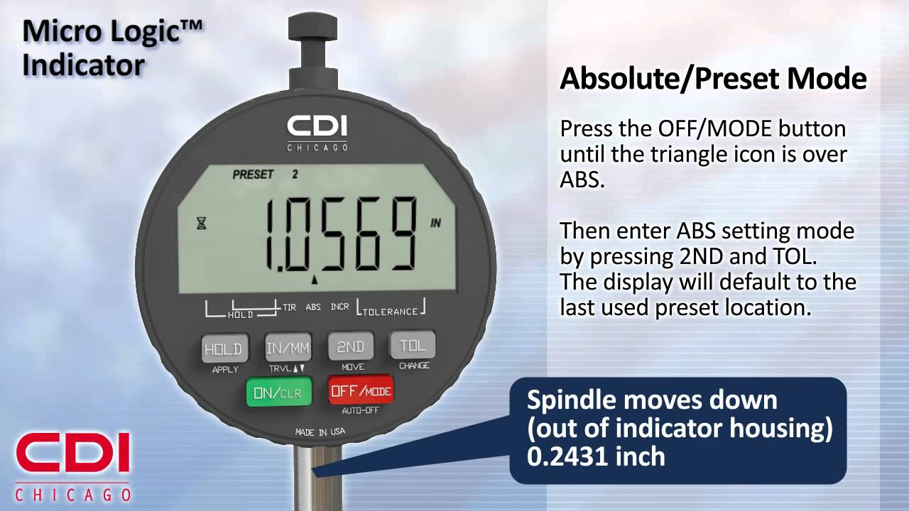 CDI Logic IQ Video Instructions for Electronic Indicator