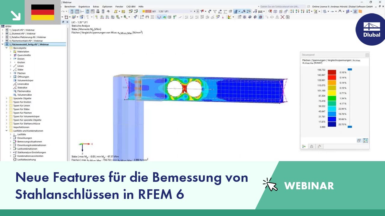 Webinar | Neue Features für die Bemessung von Stahlanschlüssen in RFEM 6