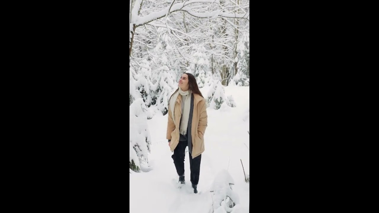 [Copyright Free Videos] - Tress Female Snowfalls - Ocean Interaction
