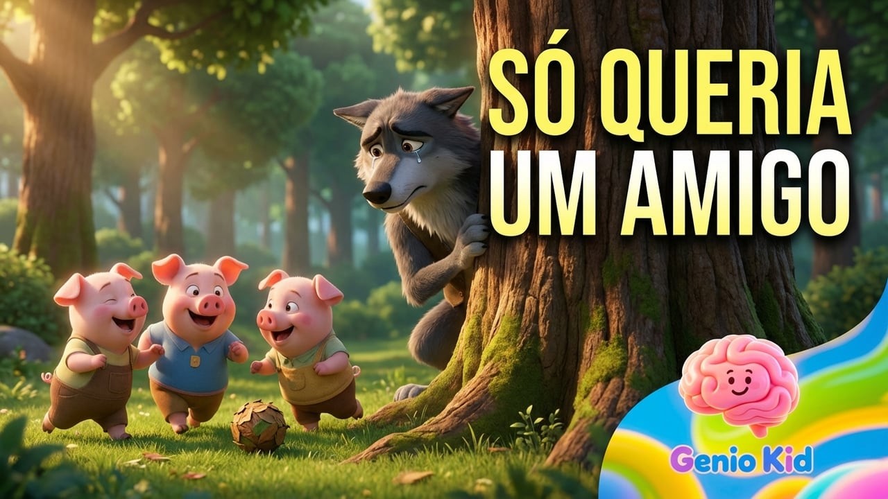 Os Três Porquinhos e o Lobo Que Só Queria Um Amigo! 💛