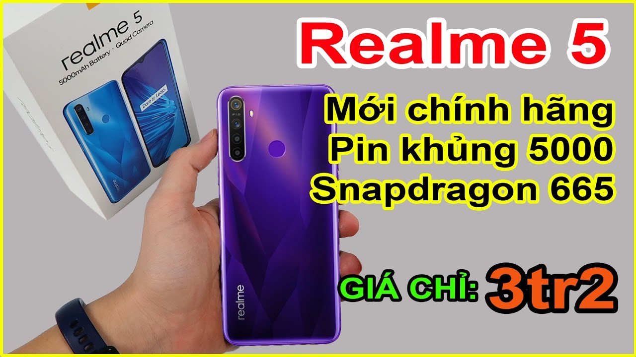 Mở hộp Realme 5 giá chỉ 3tr2 trên LAZADA, SHOPEE. Đẹp, Pin khủng, cấu hình ngon! | MUA HÀNG ONLINE