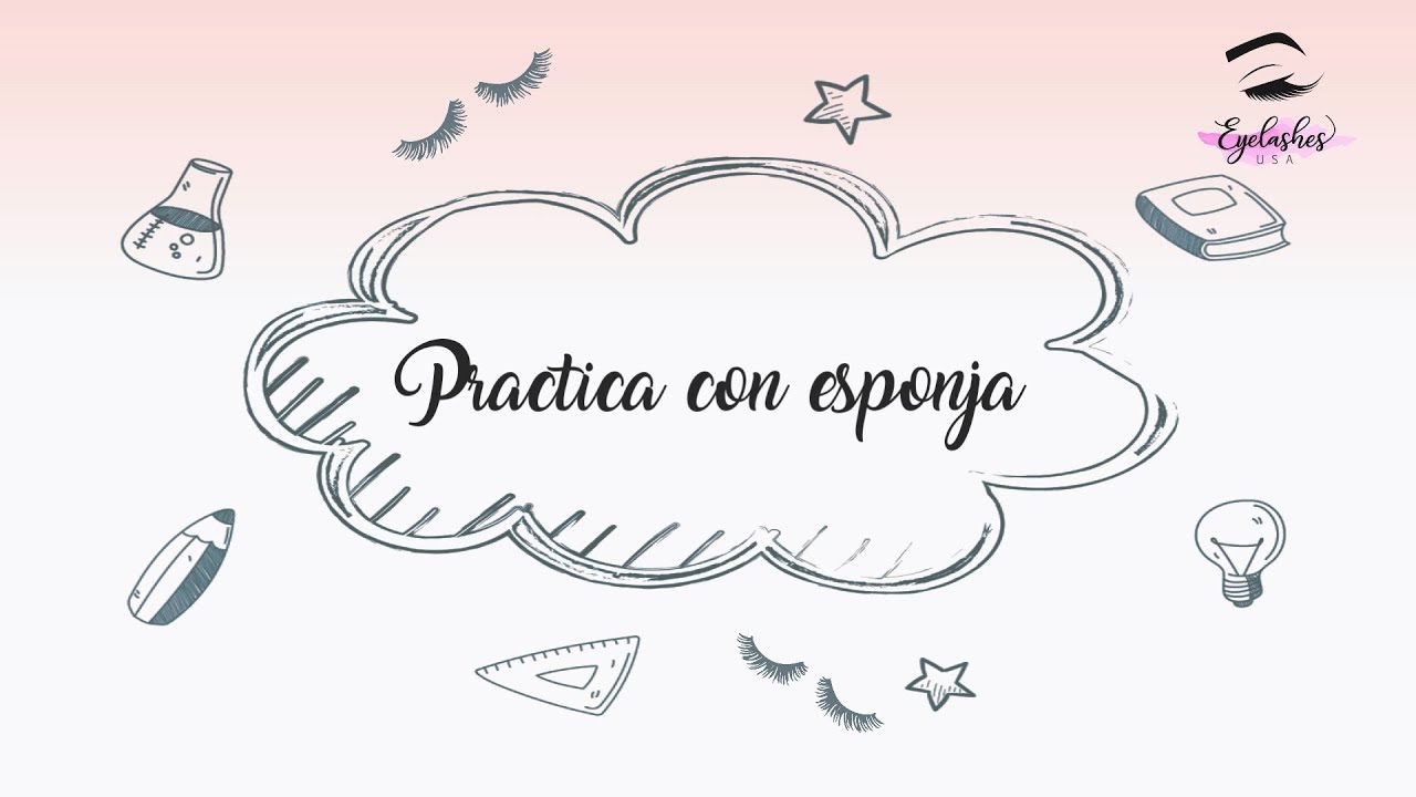 Cómo practicar con la esponja para realizar extensiones de pestañas / Eyelashes Usa Academy
