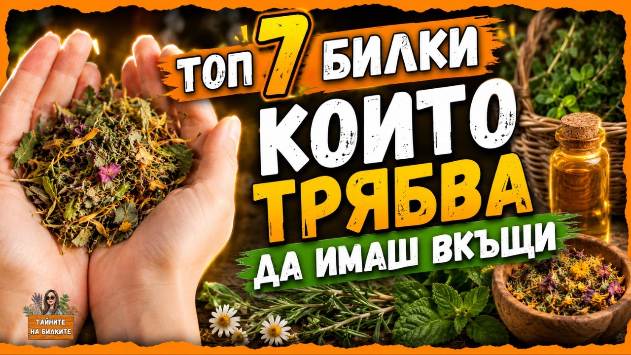 Домашната аптека -7те билки, които могат да спасят ЗДРАВЕТО ви/The 7 herbs that can save your HEALTH