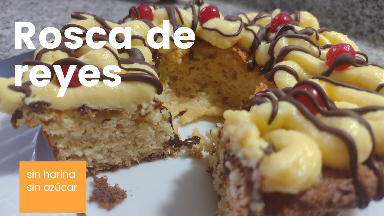 ROSCA DE PASCUA CON CREMA PASTELERA - PARA DIABÉTICOS - SIN HARINA Y SIN AZUCAR