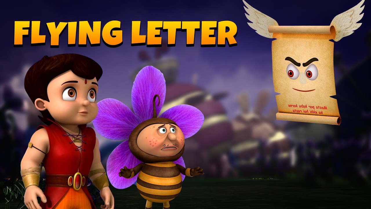 Super Bheem - The Flying Letter Trouble | Funny Videos | Cartoons for Kids