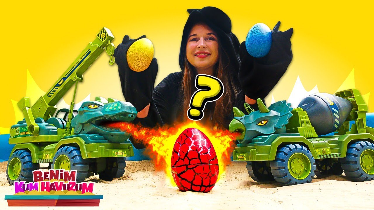 Dinozor ve Ejderha Arabaları ile Tanışalım! | Benim Kum Havuzum &ndash; Bebek Oyunu! 🦖🚘🔥