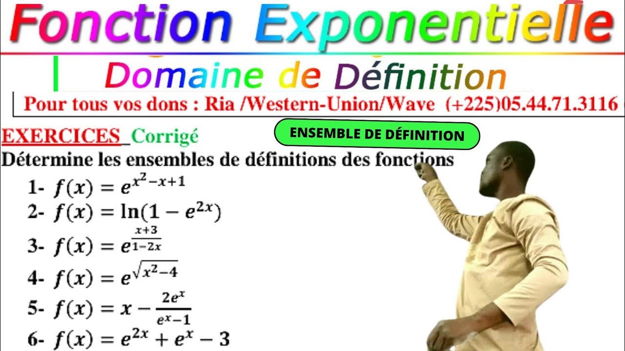 Df Exponentielle||Ensemble ou domaine de définition #