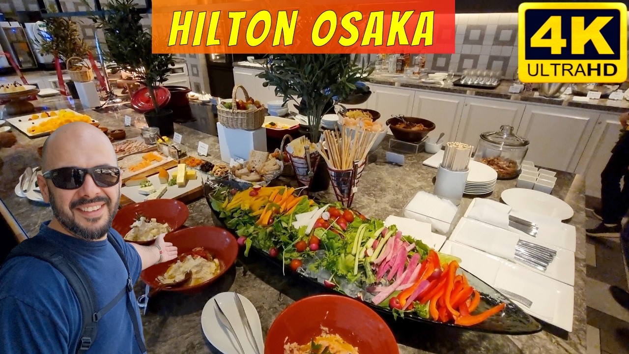 Hilton Osaka Review- 4K Hotel Tour - Best Location and amazing Executive Lounge
