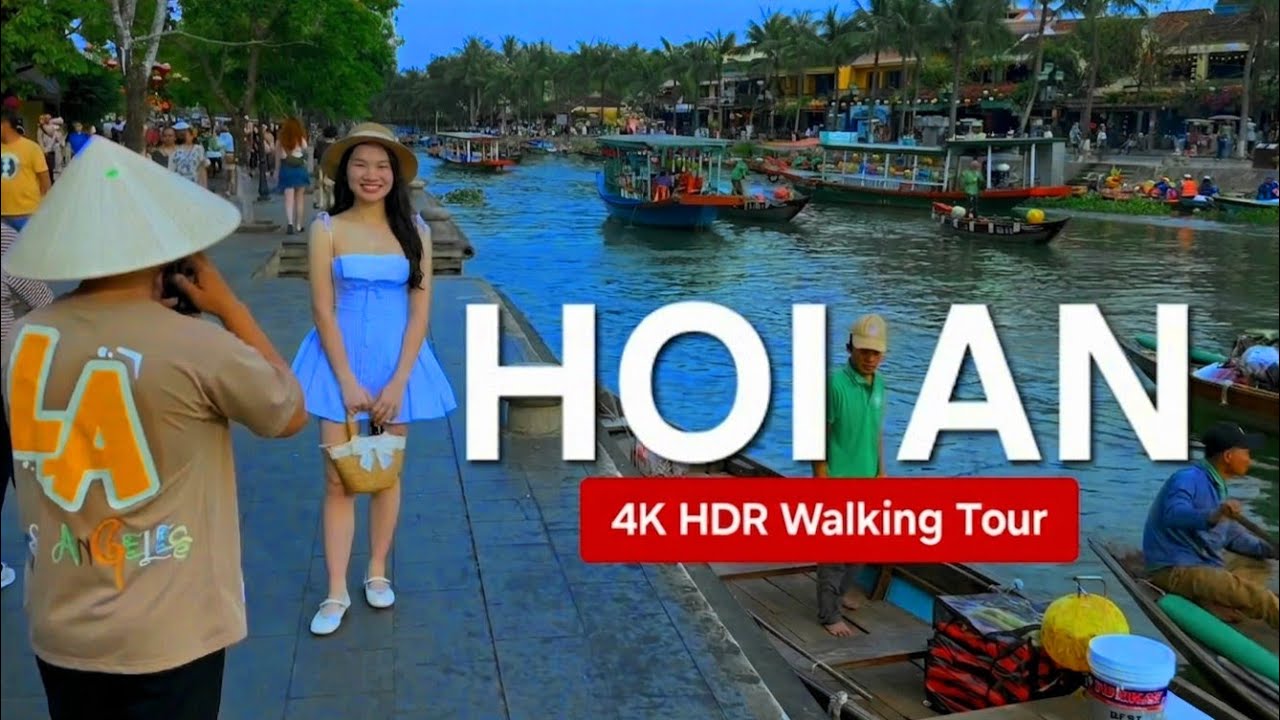 Hoi An, Vietnam 4K Walking Tour 🇻🇳 Lantern Town, Coconut Boats & Hidden Beaches | HDR