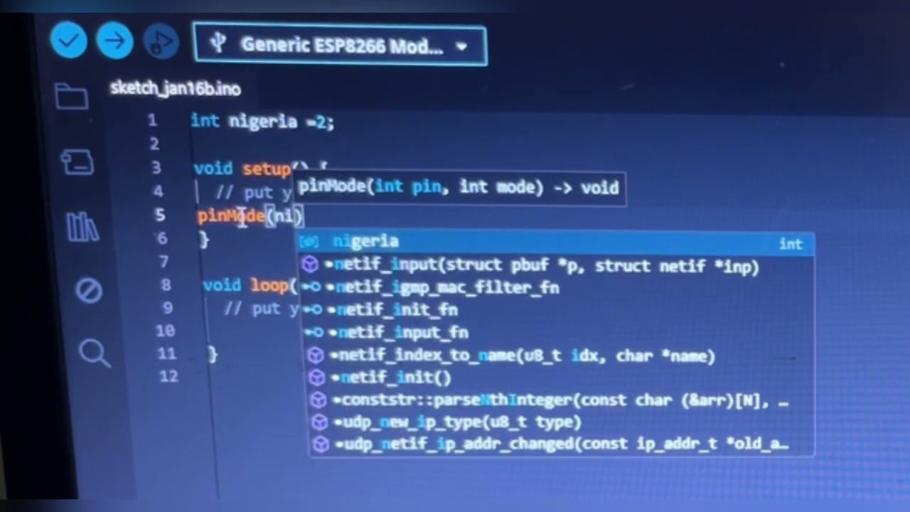 How to blink an LED 💡in Arduino ide.