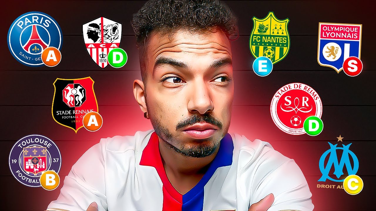 ASMR Tier list équipes de Ligue 1