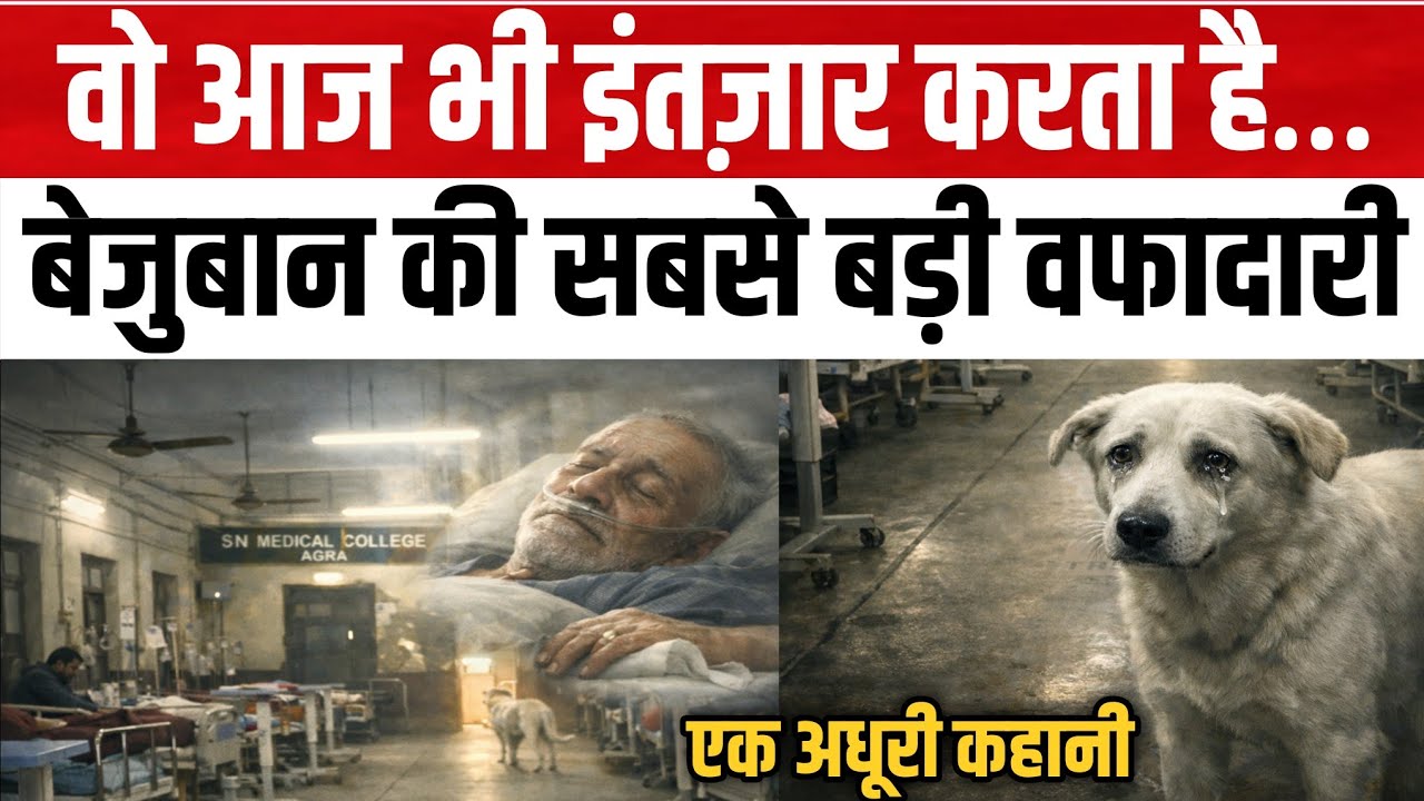 Хозяин умер… но собака всё ещё ждёт в медицинском колледже имени С.Н. в Агре. Трогательная история.