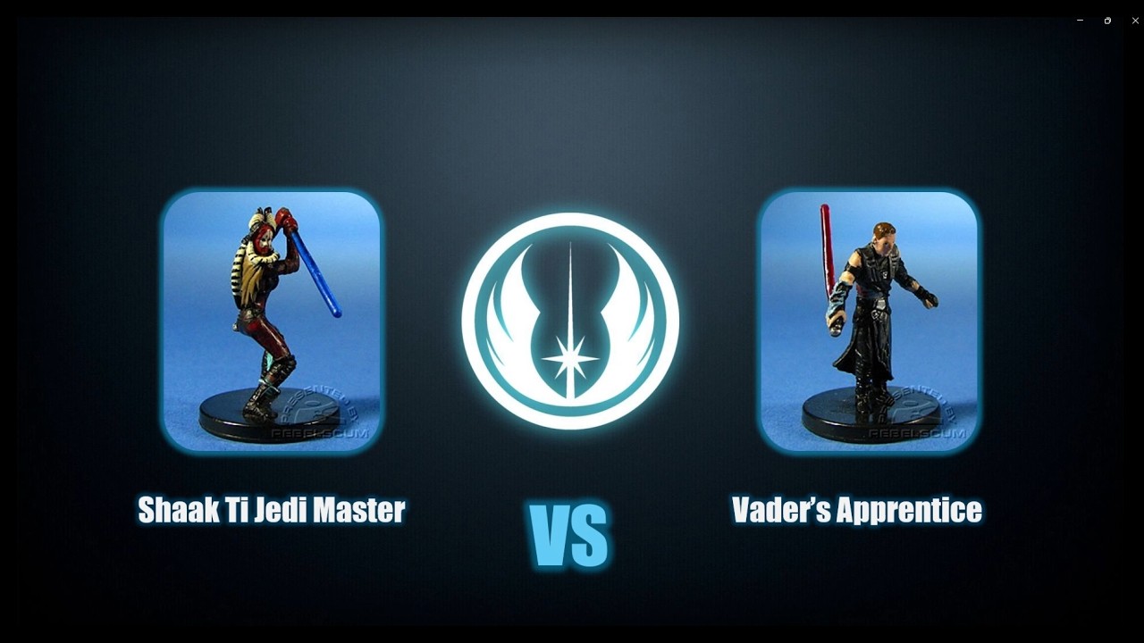 Star Wars Miniatures Duels: Shaak Ti Jedi Master vs Vader's Apprentice