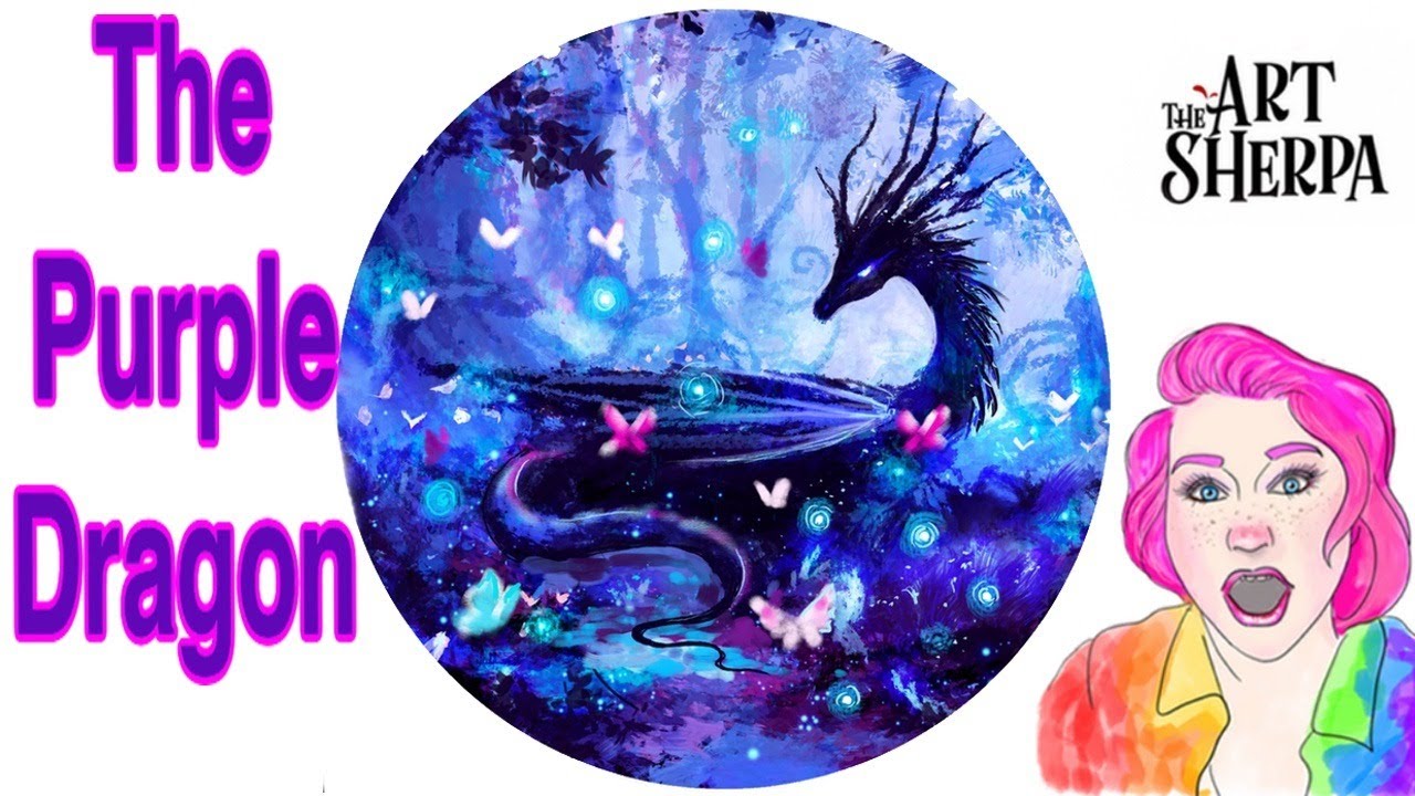 How to paint a Magical Fantasy Dragon Live Streaming tutorial | TheArtSherpa