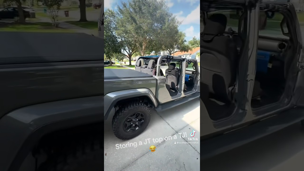 Jeep Gladiator Hardtop на TJ Wrangler? Лайфхак для хранения! #jeeplife #4lowphoto #jeepgladiator ...