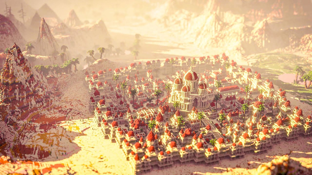 [Minecraft Timelapse] Zubuk - Desert City Timelapse By Varuna | 4K 60FPS