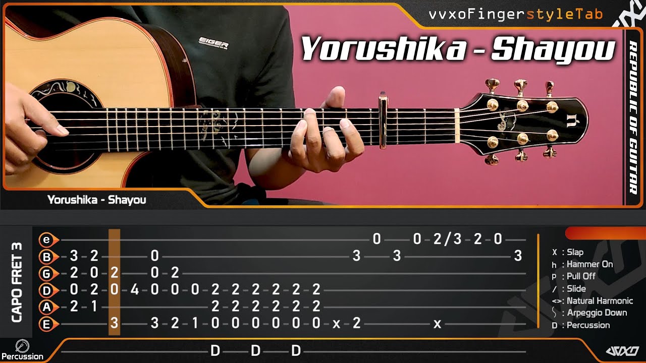 The Dangers in My Heart OP - Yorushika - Shayou ( 斜陽 ) Acoustic (Fingerstyle Guitar Cover)
