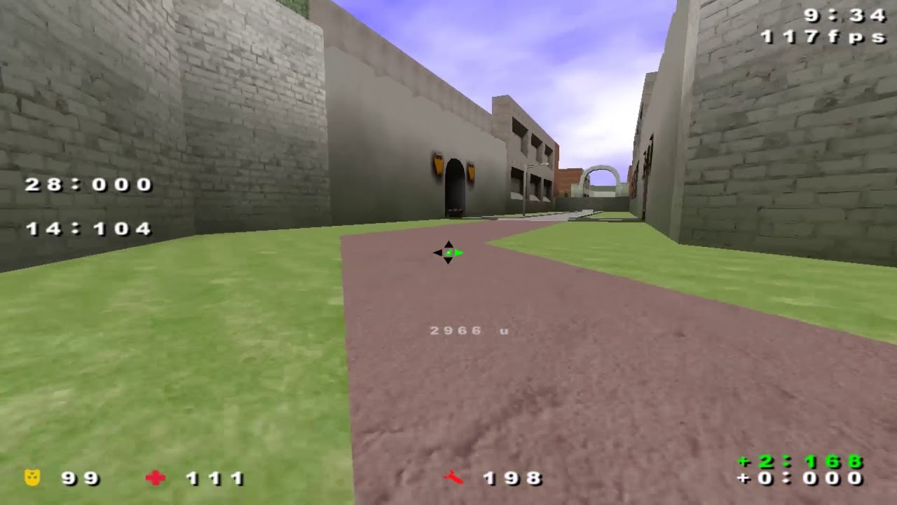 Cityrocket personal best (Defrag mod quake 3) [28:000]s (Re-upload)