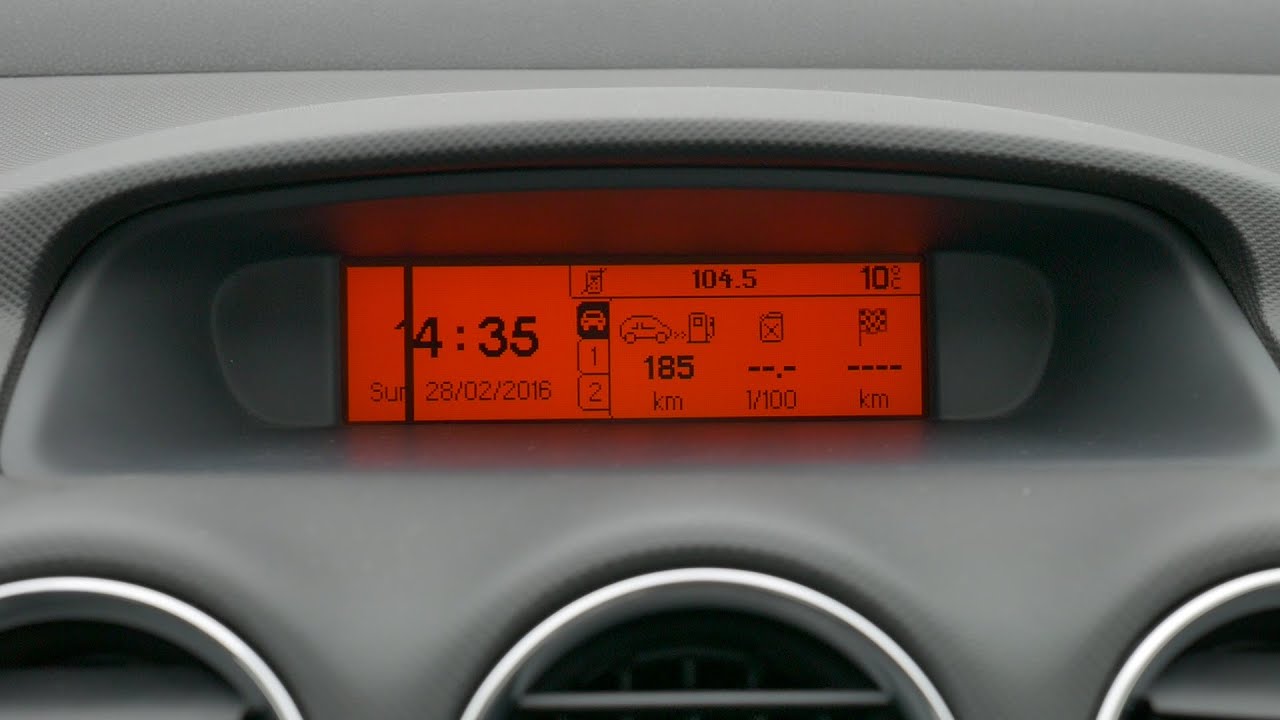 Peugeot 308 removal multifunction display unit type A & C 2007 - 2013