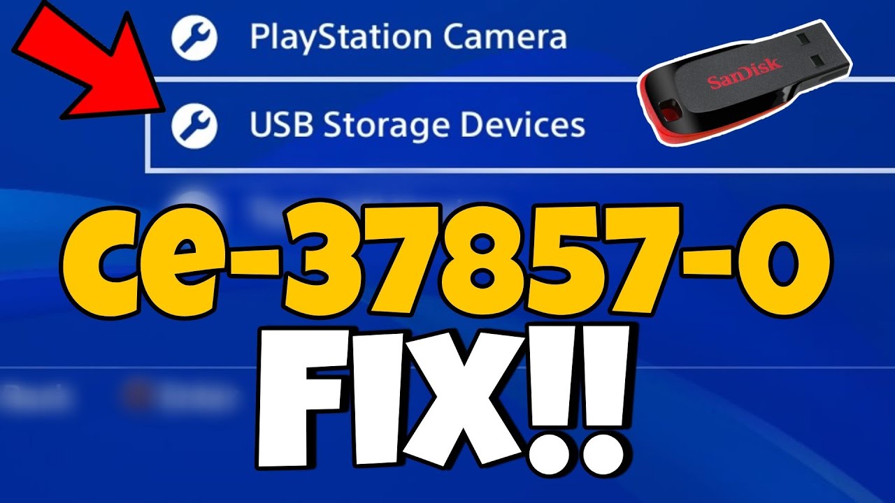 How to fix ps4 error code CE-37857-0 | The USB Storage device is not connected ps4
