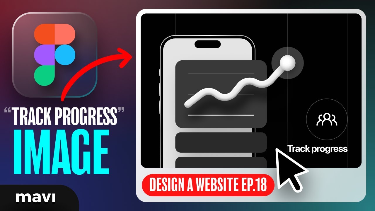 WEB DESIGN IN FIGMA EP.18: “Tracking Progress” Semi-3D Chart Image – Free UX / UI Course
