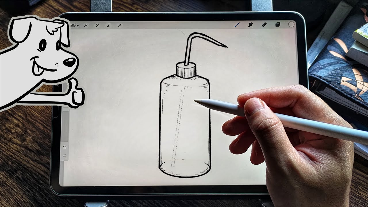 How to draw wash bottle 💧