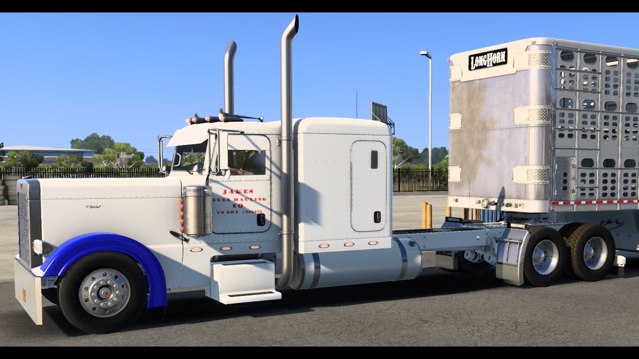 American Truck Sim |Cattle Hauling Custom Pizzster Skinning   | Jakes Bull Hauling  | [ Live ]