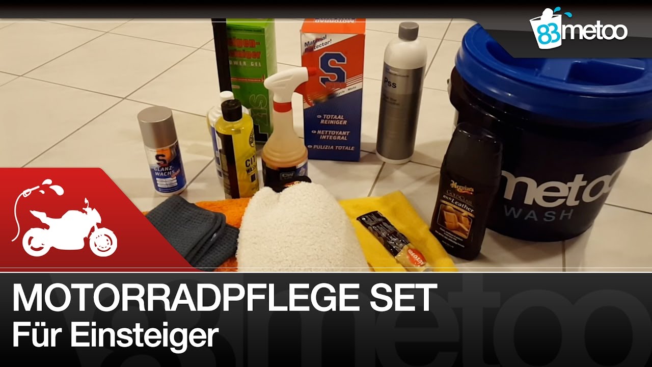 Motorradpflege Motorrad Pflegeset f&uuml;r Einsteiger f&uuml;r Schonende Motorrad Handw&auml;sche 2 Eimer Methode