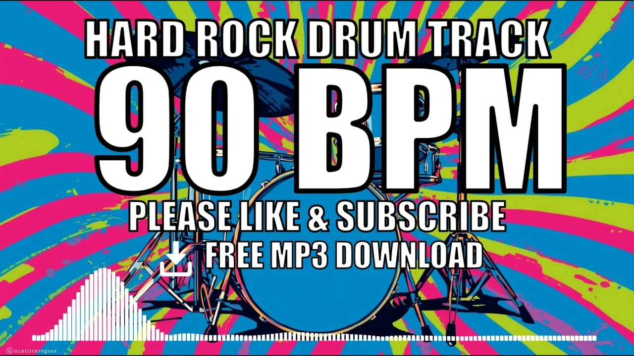 ⚡ Hard Rock Drum Track #10 – 90 BPM | FREE MP3 DOWNLOAD 🥁