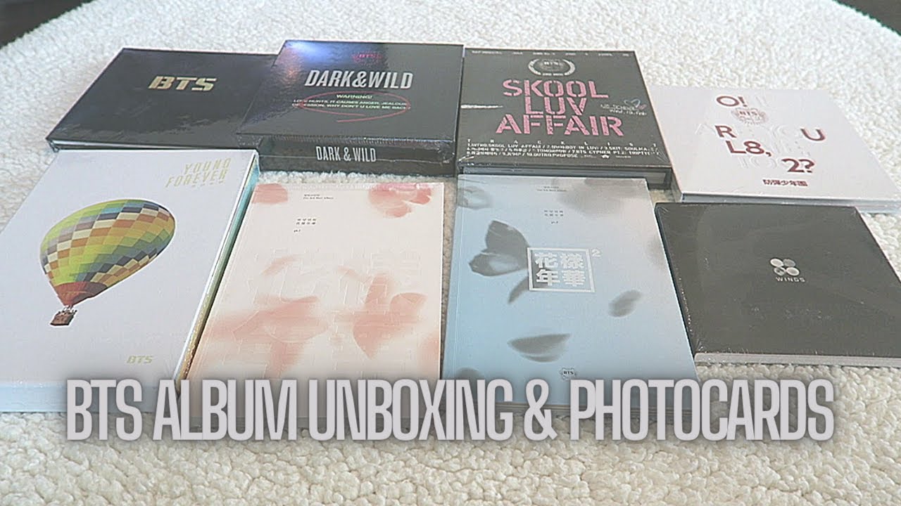 BTS ALBUM UNBOXING | 8 albums and PHOTOCARD pulls!