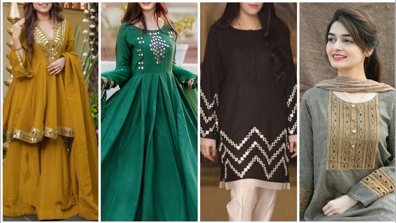 Top Stylish Mirror Work Dress Design Ideas  for Eid/Handmade Mirror Work Dresses for Girls 2026/