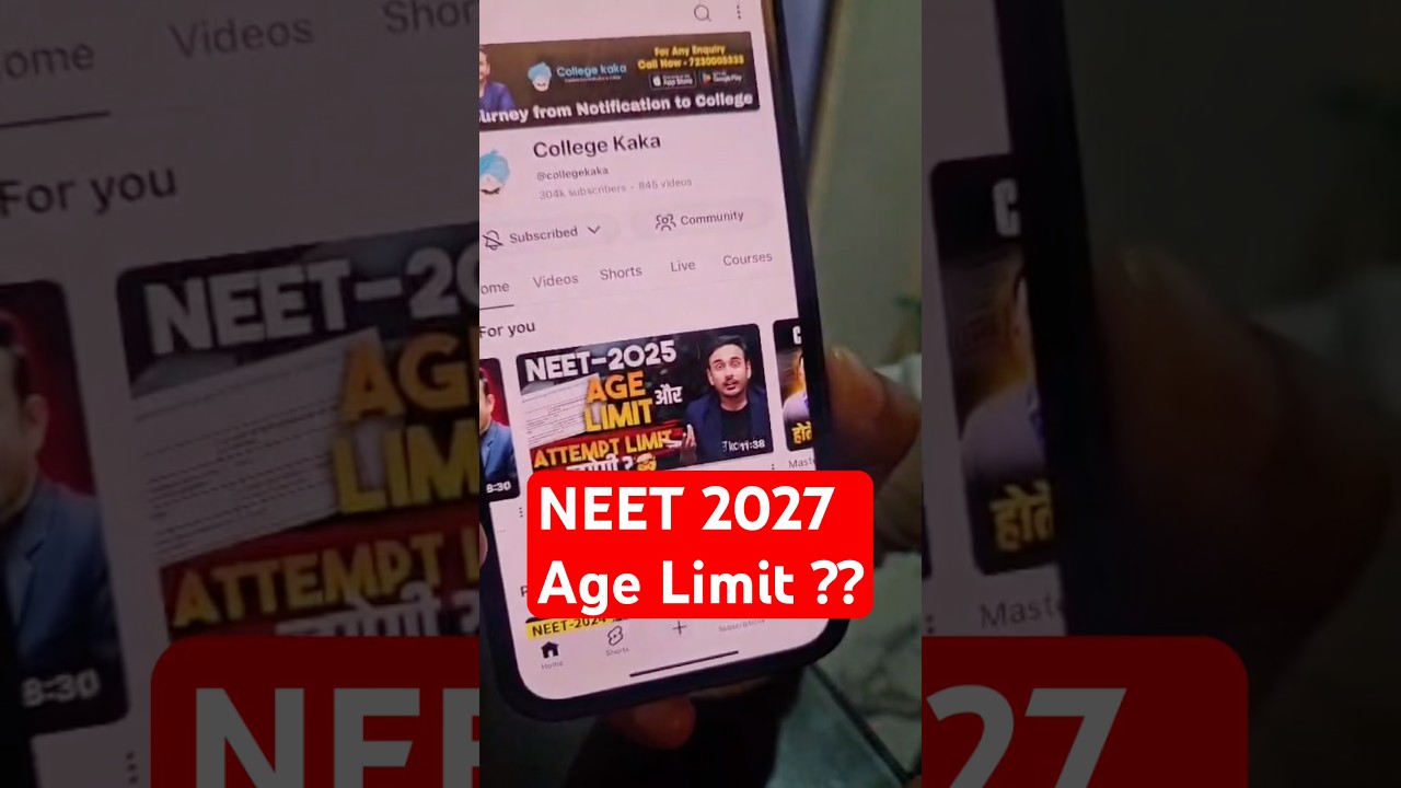 Age and Attempt Limit from NEET 2027? #nta #neet2026 #agelimitin neet