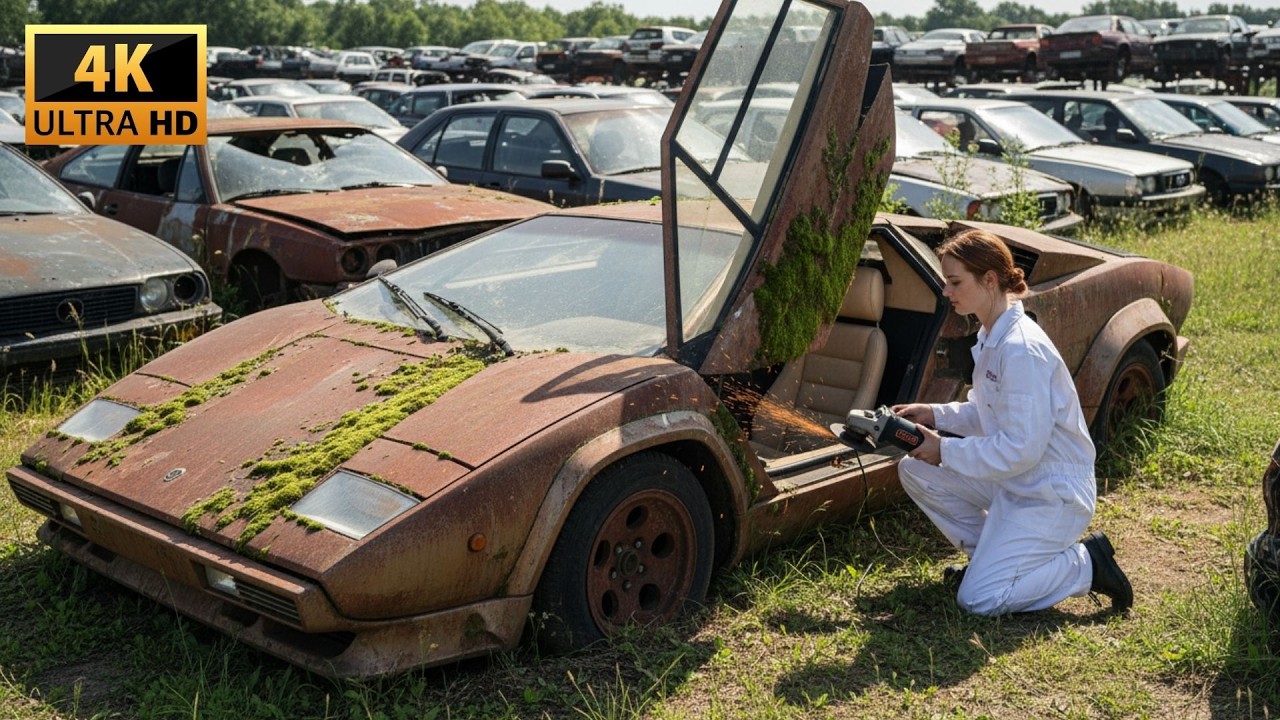 ASMR Car Restoration | I Bought a Flooded Lamborghini Countach for $1,000 — Unbelievable Restoration