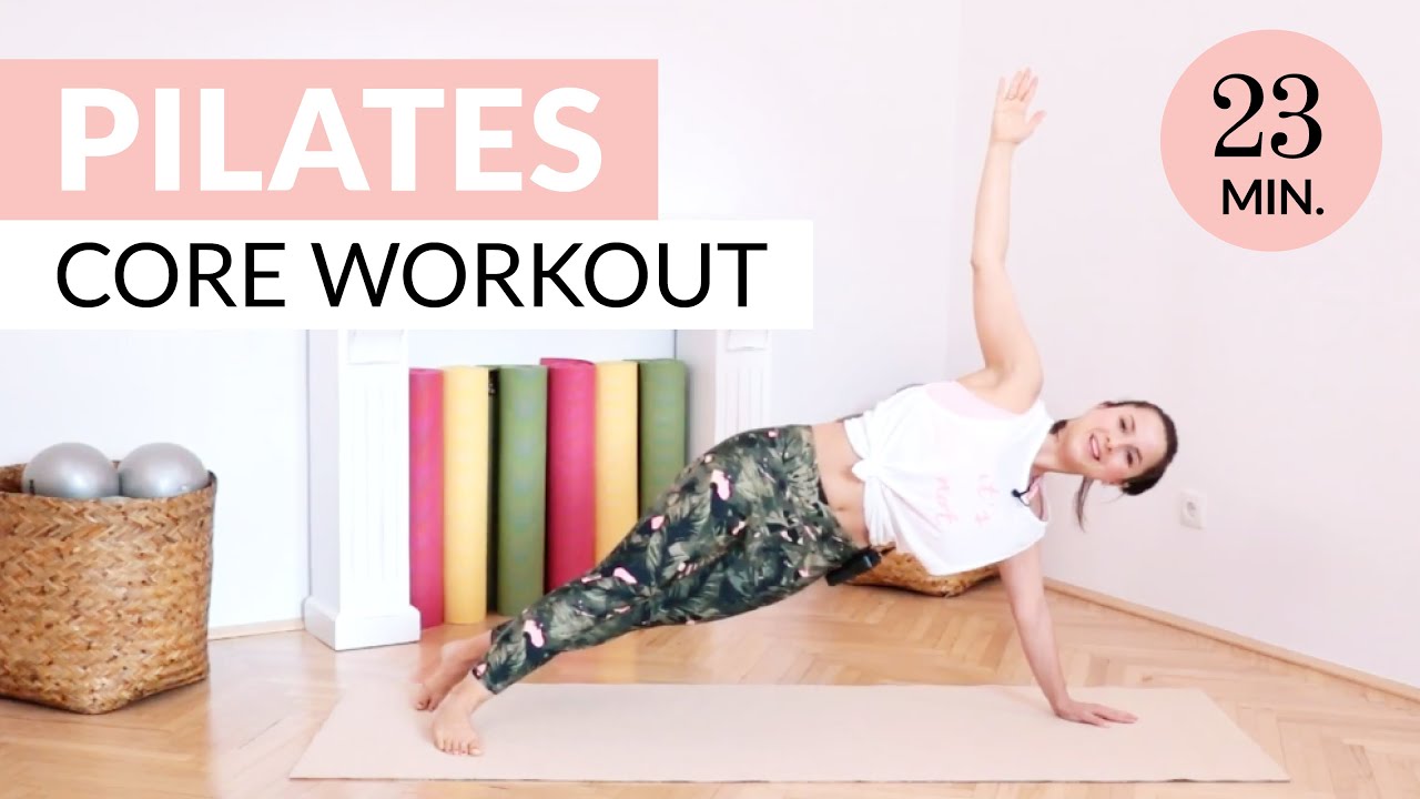 23 Min Pilates Core Workout (Bauch, Taille & Rücken)