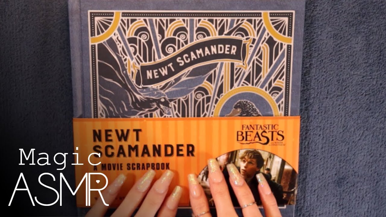 ASMR Fantastic Beasts book (🎧 soft spoken, page turning, tapping & tracing)