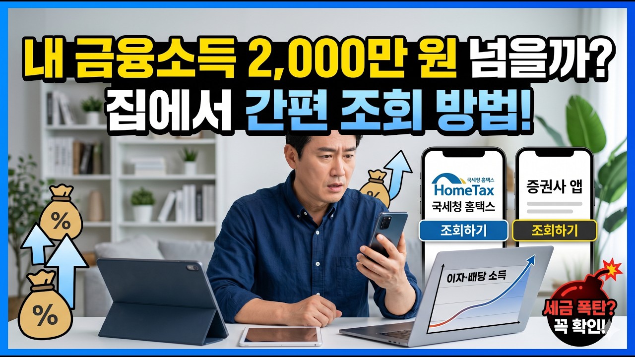금융소득 2,000만원 넘었나? 1분 만에 확인하는 법