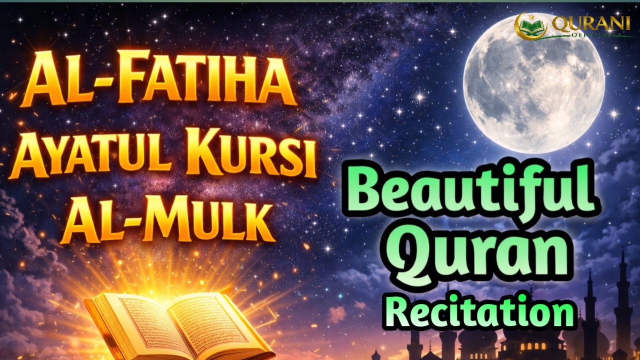 Beatiful Quran Recitation | Al Fatiha | Ayatul Kursi | Al Mulk | Arabix Text (HD) Vol 20