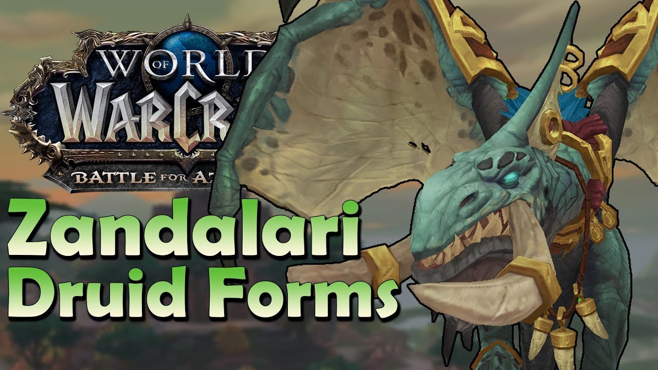 Zandalari Troll Druid Forms - In Game Preview | Battle for Azeroth