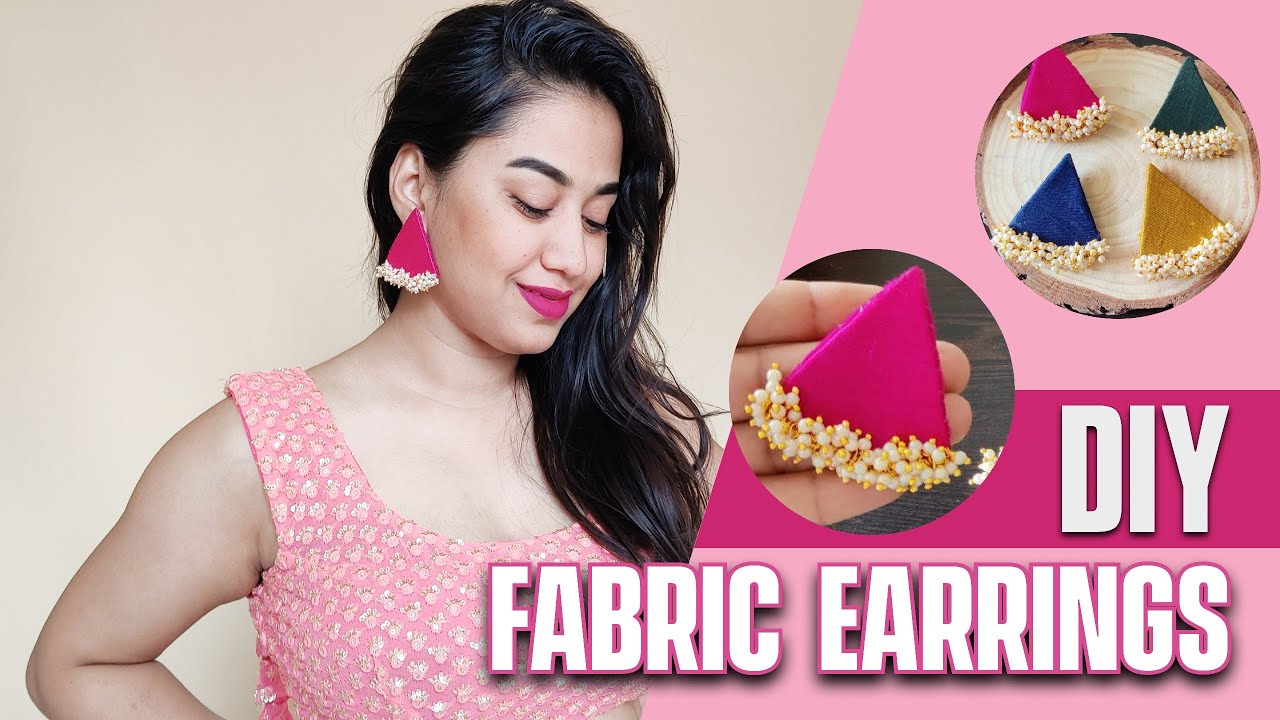 Diy Fabric Earrings - How to make good Quality Fabric Earrings #Diyfabricearrings