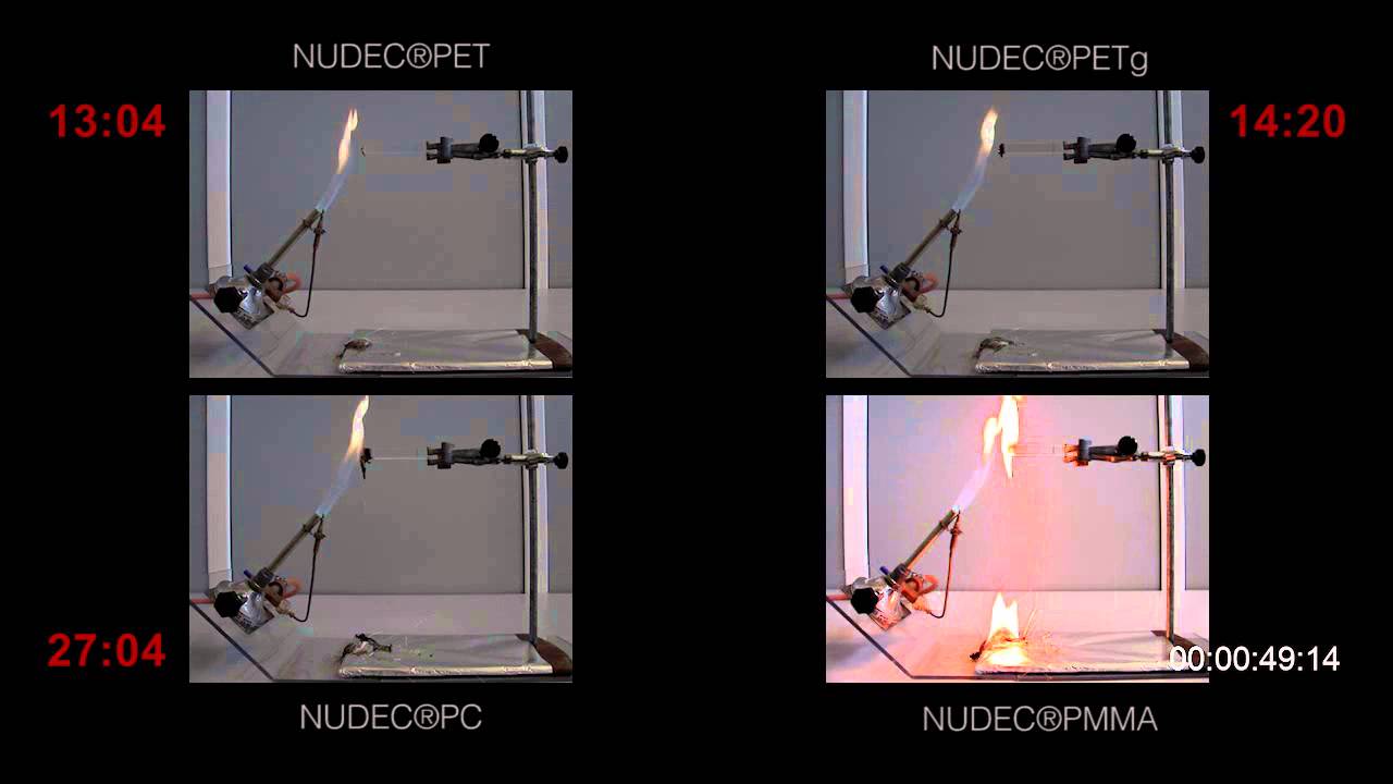 Which one will WIN? 🔥BURNING Plastic sheets. PET vs PETG vs PC vs PMMA | UL94 HB Fire Test